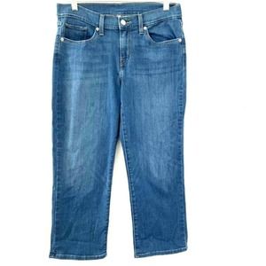 Levis Womens Medium Wash Blue Denim Capris Size 27
